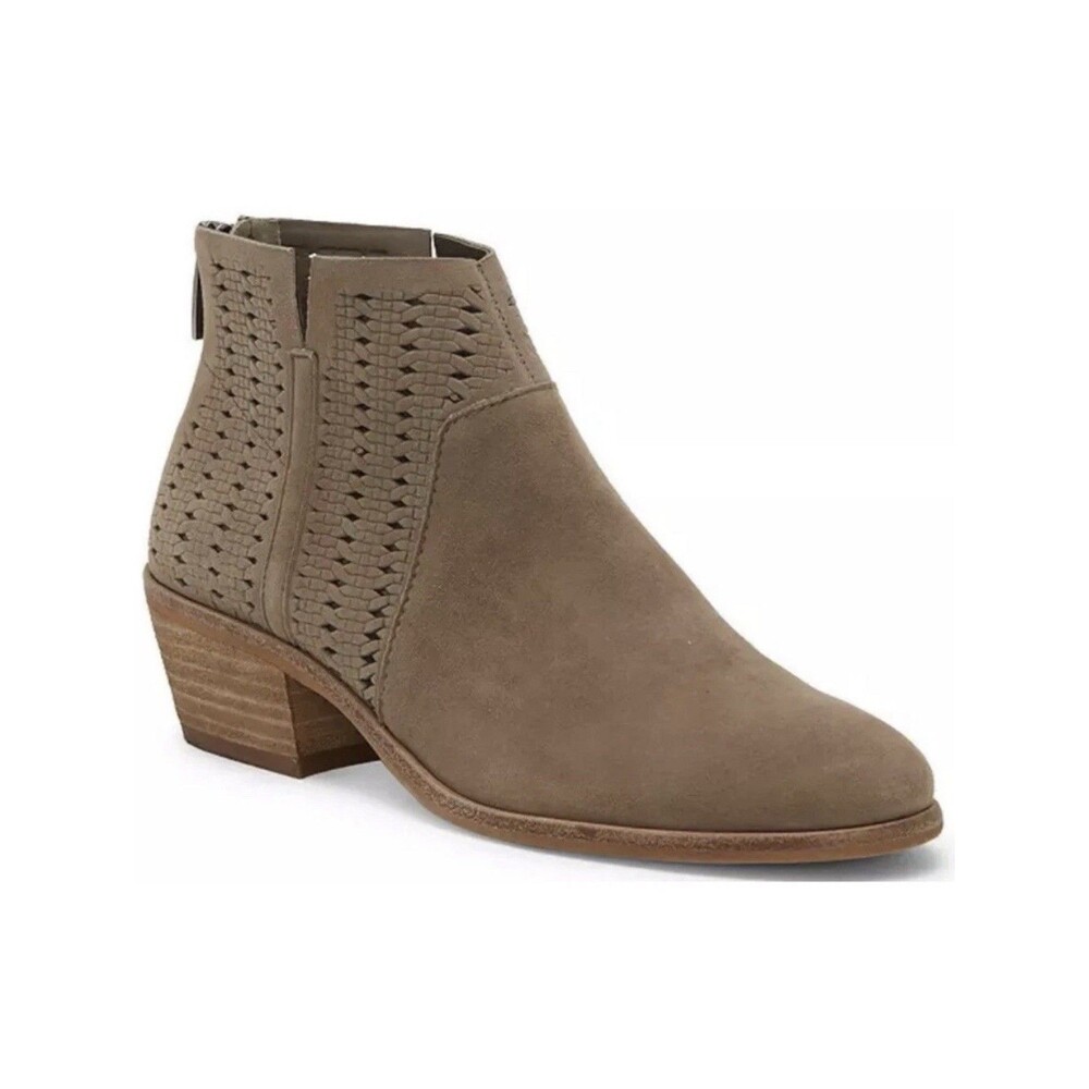 $139 Vince Camuto PATELLEN TUSCAN TAUPE SUEDE Ankle BOOTIE Women’s Size 6M - Picture 1 of 6